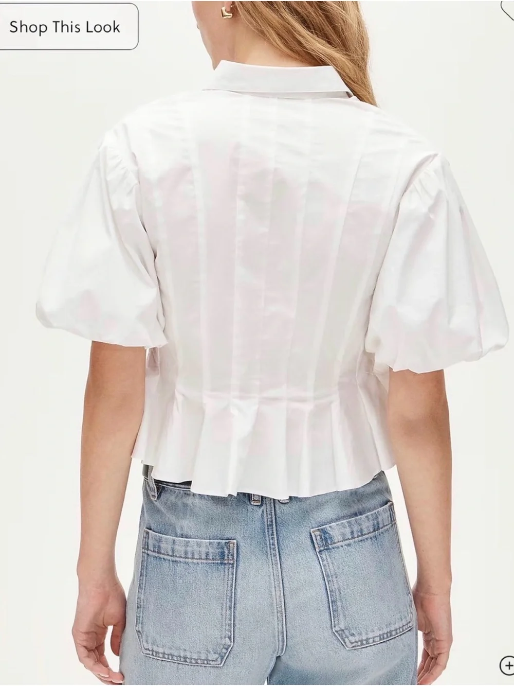 Puff Sleeve Button up top